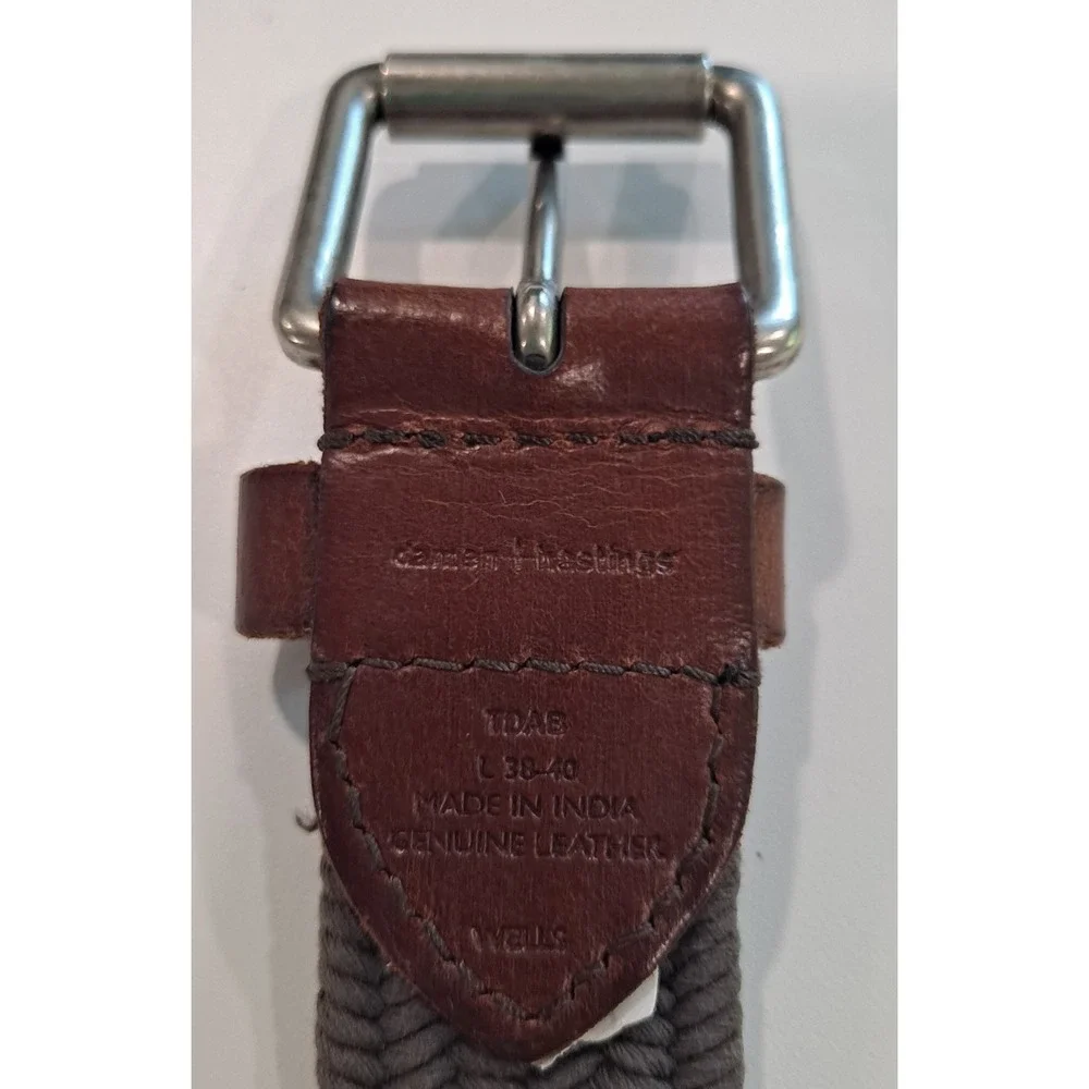 Damen+Hastings Braided Elastic Golf Genuine Leather Belt - Men's Size 40